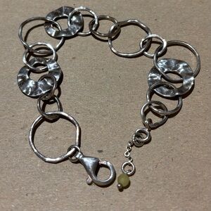 SILPADA Sterling Silver “Paper Circles” Hammered Bracelet, EUC